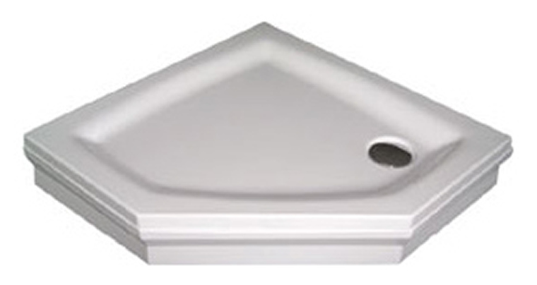 A high profile shower tray with for sitting on top