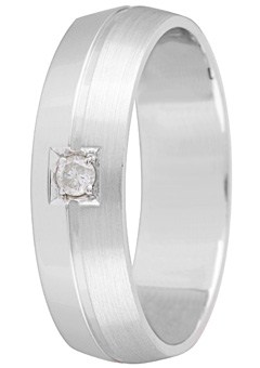 Unbranded Gents 9ct Gold Diamond set 6mm Wedding Ring