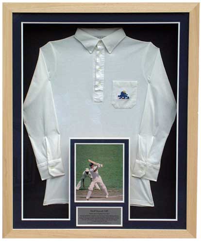 Unbranded Geoff Boycott - Test Match worn England shirt - Framed presentation