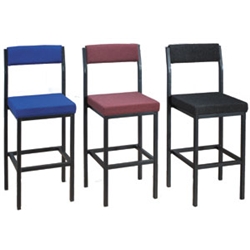 Sturdy steel tube frame with foot bar and non-slip feetUpholstered seat and backrestSuitable for