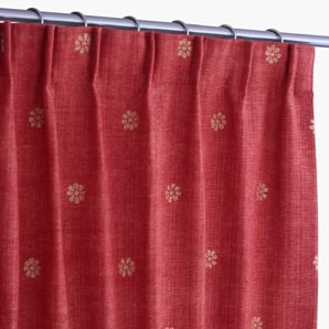Ghana Ready-Made Curtains- Red- W168cm x D182cm