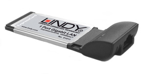 Bus Type: ExpressCard/34Speed: 10/100/1000MbpsCard connector: 1 x RJ-45Standards: IEEE 802.3 (10Base