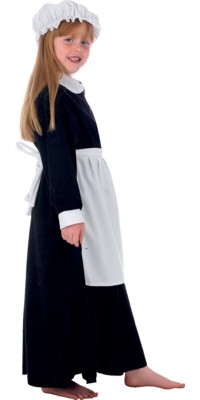 Unbranded Girls Black Historic Dress (Small 128cm)