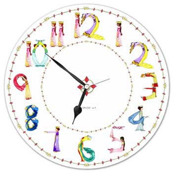 Unbranded Girls Character Alphabet Art Clock