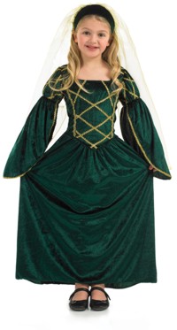 Unbranded Girls Costume: Green Tudor Dress (Small)