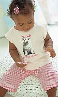 With cat and dog prints. Pink t-shirt with logo cute or what?. Washable. Cotton