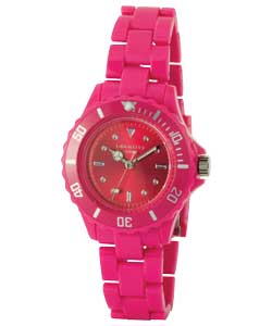Unbranded Girls Pink Plastic Sporty Bracelet Watch