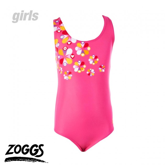 Unbranded Girls Zoggs Ellis Actionback Swimsuit - Pink