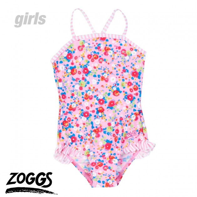 Unbranded Girls Zoggs Myola X-Back Swimsuit - Pink