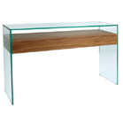 Glass and wood console table iley furniture