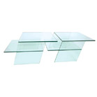 Glass angled side table furniture