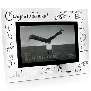 Unbranded Glass Congratulations 4 x 6 Photo Frame