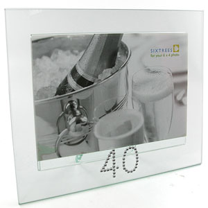 Unbranded Glass Jewelled 40 6 x 4 Photo Frame