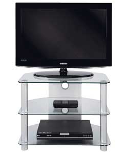 Unbranded Glass up to 28 Inch TV Stand - Clear
