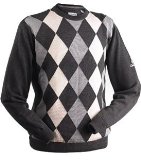 Glenbrae Golf Negal Lined Sweater Charcoal Multi S