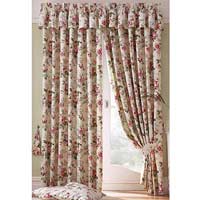 Glenshane Unlined Curtains Rose 168x229