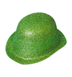 Glitter Bowler hat, green