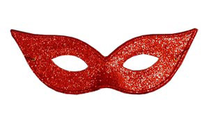 Unbranded Glitter Charleston eyemask, red