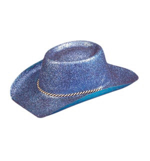 Glitter Cowboy hat, blue