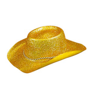 Glitter Cowboy hat, gold