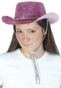 Glitter Cowboy hat, pink