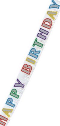 Unbranded Glitter Fringe Banner - Happy Birthday 10ft