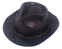 Glitter covered gangster hats ideal for musical shows and dancers