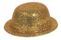 Unbranded Glitter Hat: Bowler (Gold)