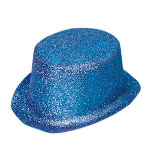 Glitter Top hat, blue