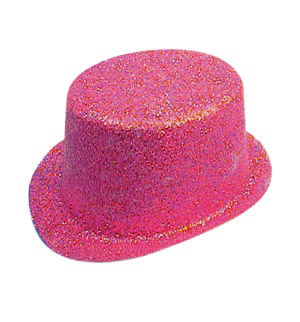 Glitter Top hat, pink