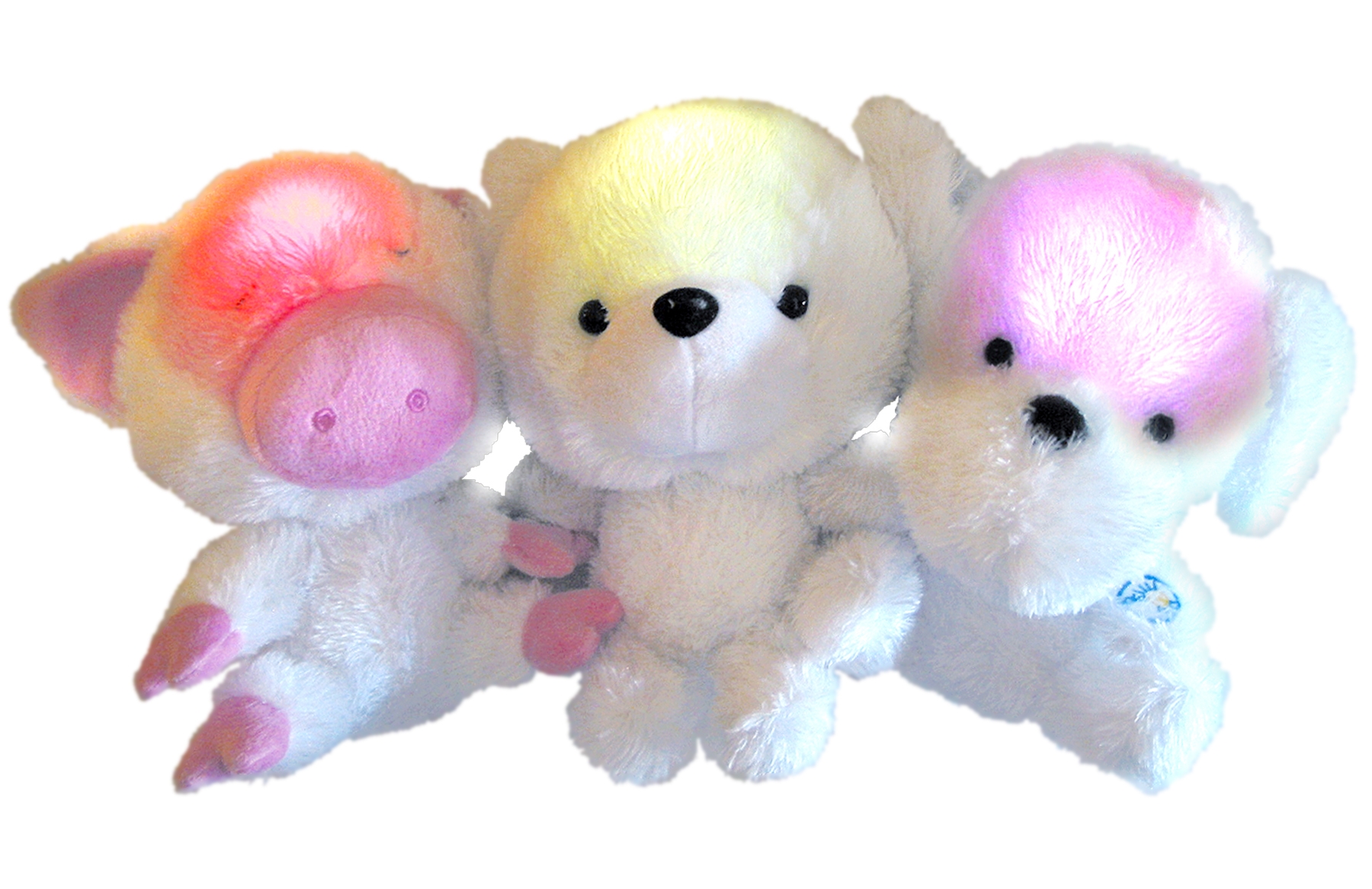 Your huggly, snuggly light up friend with giant Sleepy Heads! Choose from Bear, Dog or Pig and light