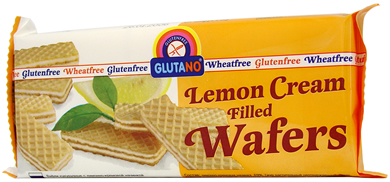 Glutano Gluten Free Lemon Filled Wafers 125g