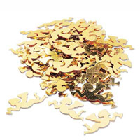 gold cherub metallic confetti