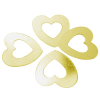 gold hollow heart metallic confetti