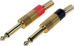 Gold-Plated 1/4" Mono Plugs ( Gld/Blk Mon