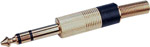 Gold-Plated 1/4" Stereo Plug ( Gold Stereo