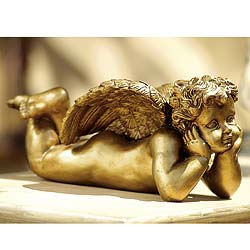 Place this recumbent cherub in pride of position on the mantelpiece at Christmas. Hes sure to keep
