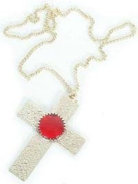 Worn by Bishops, vampire slayers, Madonna in the 80s and Disco lovers of the 70s this gold cross is