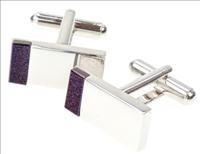 Unbranded Goldstone Offset Rectangle Cab Cufflinks by