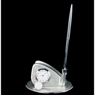 Golf Clock Pen/Letter Rack