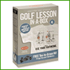 A parody golf lesson T-shirt with 10 tees & 2 ball