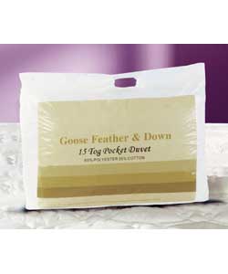 Goose Feather and Down 15 Tog Duvet - King Size