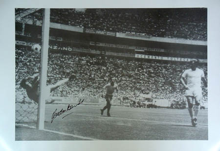 Unbranded Gordon Banks signed 1970 World Cup photo print