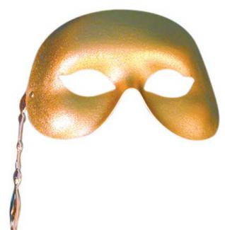 Unbranded Grand Soiree eyemask on stick,gold