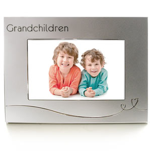 Unbranded Grandchildren Love Hearts Silver 6 x 4 Photo Frame