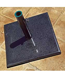 Granite base with steel tube. Tube with rust resistand powder coated finish.Adjustable plastic