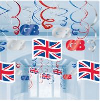 Unbranded Great Britain Union Jack Swirl Dec Pk30