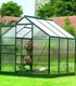 Unbranded Green-Framed Aluminium Greenhouse 6and#39;x6and39;