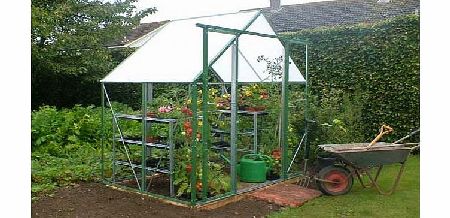 Unbranded Green Steel Greenhouse - 6 x 4ft