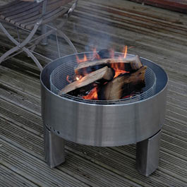 The Grill Tech Revolver Fire Pit is constructed of high quality stainless steel(202) and is supplied